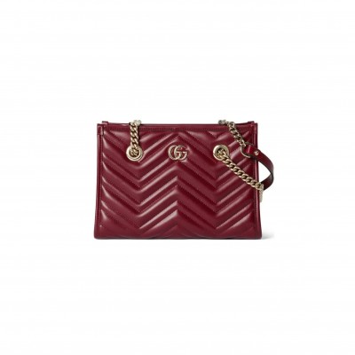 GUCCI GG MARMONT LEATHER TOTE BAG 779727 (26.5*18.5*12.5cm)